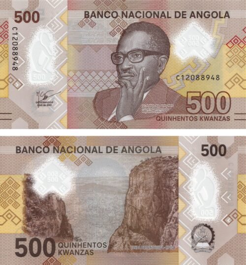 Angola 500 Kwanzas 2024 P-161 UNC Banknote – Obverse and Reverse