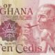 Ghana 10 Cedis 1978 P-16f UNC Banknote – Obverse