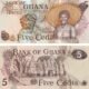 Ghana 5 Cedis 1977-07-04 P-15b UNC Banknote – Obverse and Reverse