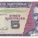 Guatemala 5 Quetzales 2006 P-106b UNC Banknote – Obverse