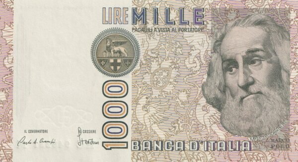 Italy 1000 Lire 1982 P-109a UNC Banknote – Obverse