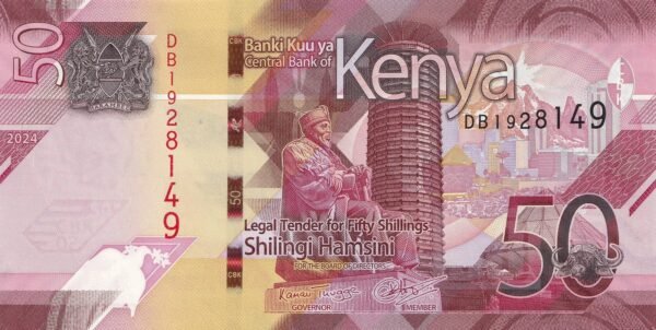 Kenya 50 Shillings 2024 P-52 UNC Banknote – Obverse