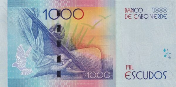 Cabo Verde (Cape Verde) 1000 Escudos 2024 P-73 UNC Banknote – Reverse