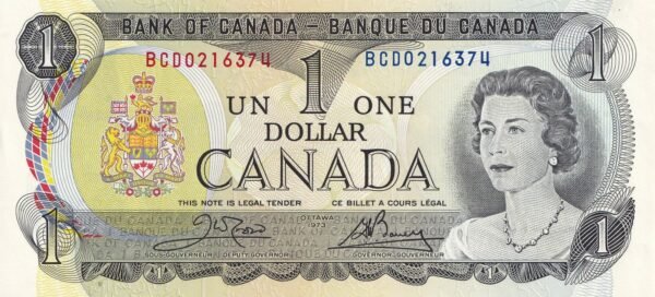 Canada 1 Dollar 1973 P-85c UNC Banknote – Obverse