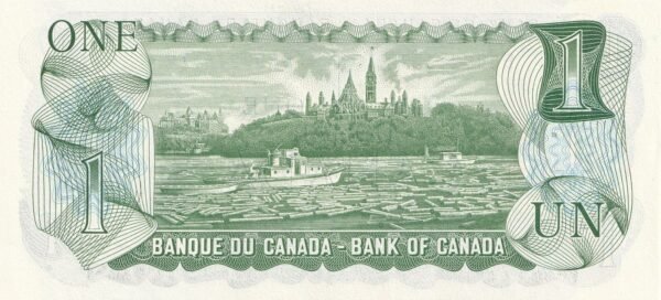Canada 1 Dollar 1973 P-85c UNC Banknote – Reverse