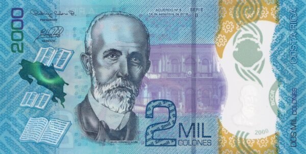 Costa Rica 2000 Colones 2018 P-281 UNC Banknote – Obverse
