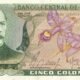 Costa Rica 5 Colones 1985 P-236d UNC Banknote – Obverse
