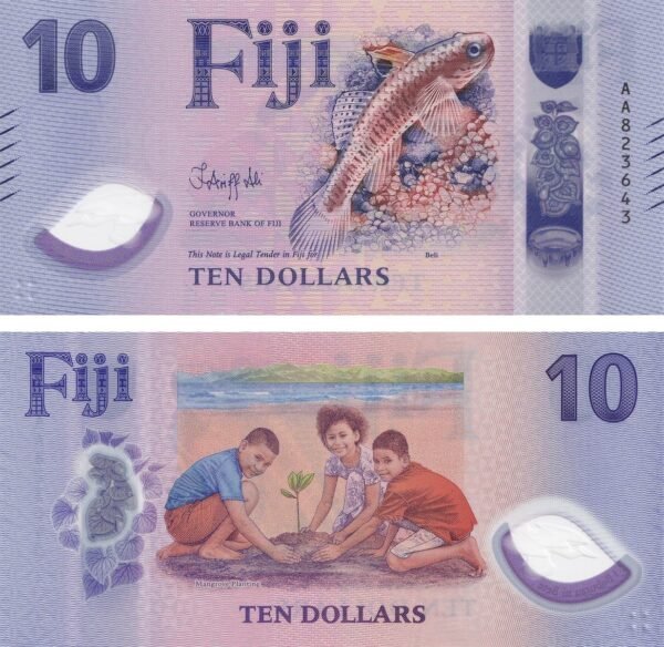 Fiji 10 Dollars 2026 P-126 UNC Banknote – Obverse and Reverse