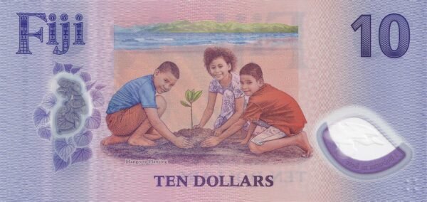 Fiji 10 Dollars 2026 P-126 UNC Banknote – Reverse