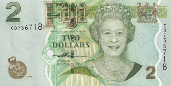 Fiji 2 Dollars 2007 P-109a UNC Banknote – Obverse