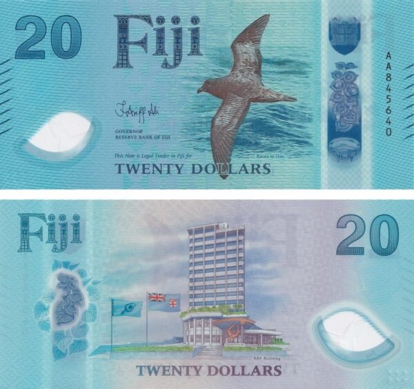 Fiji 20 Dollars 2026 P-127 UNC Banknote – Obverse and Reverse