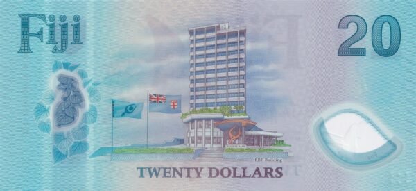 Fiji 20 Dollars 2026 P-127 UNC Banknote – Reverse