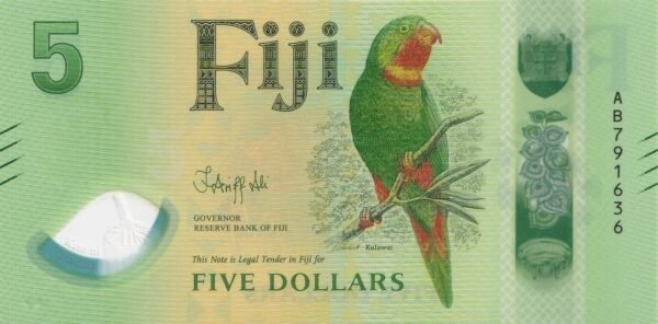 Fiji 5 Dollars 2026 P-125 UNC Banknote – Obverse