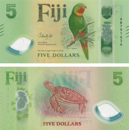 Fiji 5 Dollars 2026 P-125 UNC Banknote – Obverse and Reverse