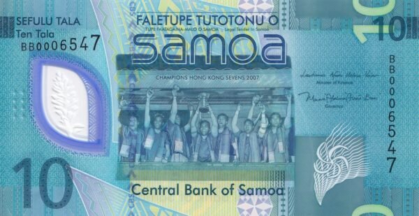 Samoa 10 Tala 2023 P-48 UNC Banknote – Obverse