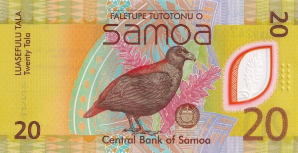 Samoa 20 Tala 2023 P-49 UNC Banknote – Reverse