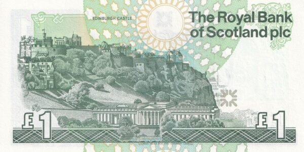 Scotland 1 Pound 2001 P-351e UNC Banknote – Reverse