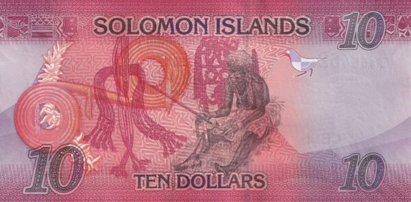 Solomon Islands 10 Dollars 2021 P-33(2) UNC Banknote – Reverse