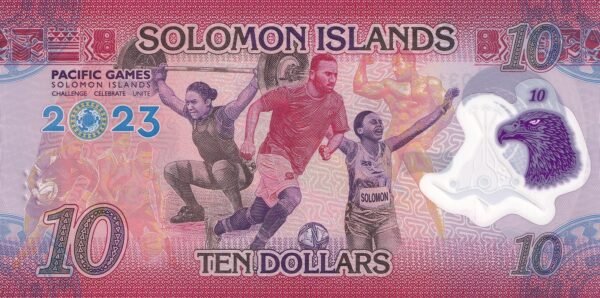 Solomon Islands 10 Dollars 2023 P-39 UNC Banknote – Reverse