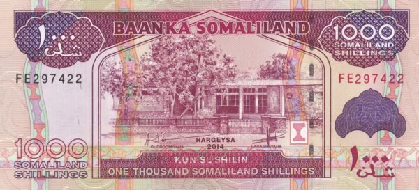 Somaliland 1000 Shillings 2014 P-20c UNC Banknote – Obverse
