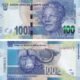 South Africa 100 Rand 2015 P-141b UNC Banknote – Obverse and Reverse