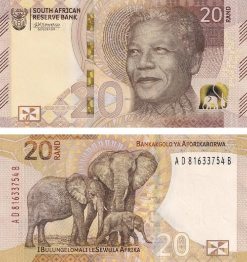 South Africa 20 Rand 2023 P-149 UNC Banknote – Obverse and Reverse