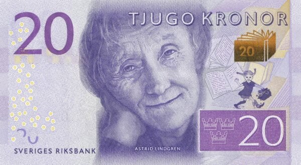 Sweden 20 Kronor 2015 P-69a UNC Banknote – Obverse