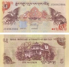 Bhutan 5 Ngultrum 2011, P-28b, UNC