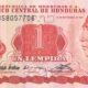 Honduras 1 Lempira 1992 P-71 UNC Banknote – Obverse