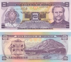 Honduras 2 Lempiras 2008, P-80Ag, UNC