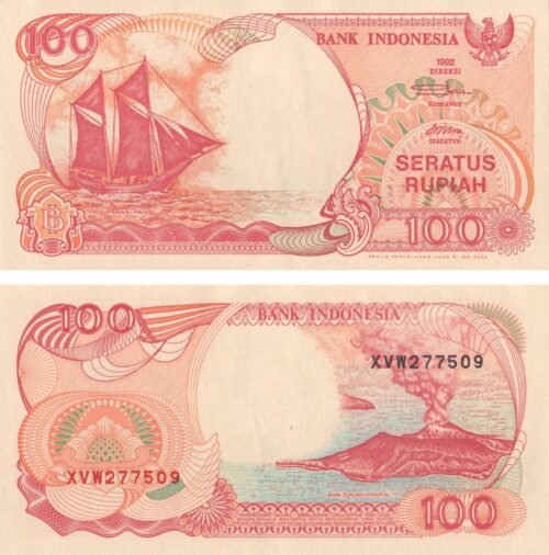 Indonesia 100 Rupiah 2000 P-127h UNC Banknote – Obverse and Reverse