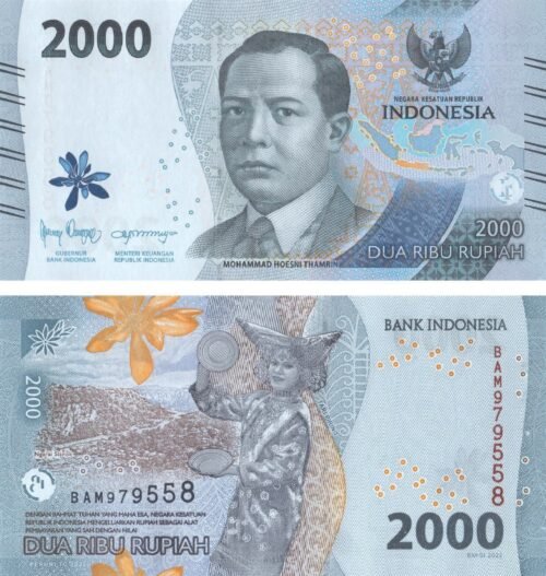 Indonesia 2000 Rupiah 2022 P-163a UNC Banknote – Obverse and Reverse