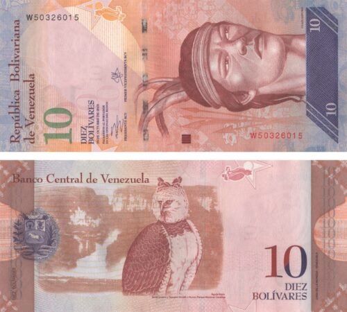 venezuela-10-bolivares-2013-p-90d-unc-obverse-reverse Venezuela 10 Bolivares 2013 P-90d UNC Banknote – Obverse and Reverse