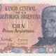 argentina-100-pesos-argentinos-1983-p-315a-1-unc-obverse Argentina 100 Pesos Argentinos 1983 P-315a(1) UNC Banknote – Obverse