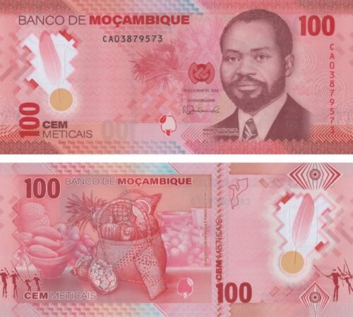 Mozambique 100 Meticais 2024 P-157 UNC Banknote – Obverse and Reverse