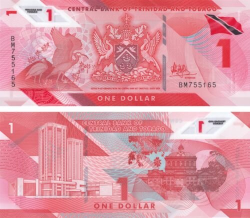 Trinidad and Tobago 1 Dollar 2020 P-60 UNC Banknote &ndash; Obverse and Reverse
