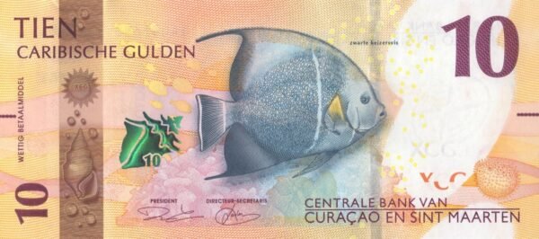 curacao-sint-maarten-10-gulden-2025-p-1-unc-obverse Curacao & Sint Maarten 10 Gulden 2025 P-1 UNC Banknote – Obverse