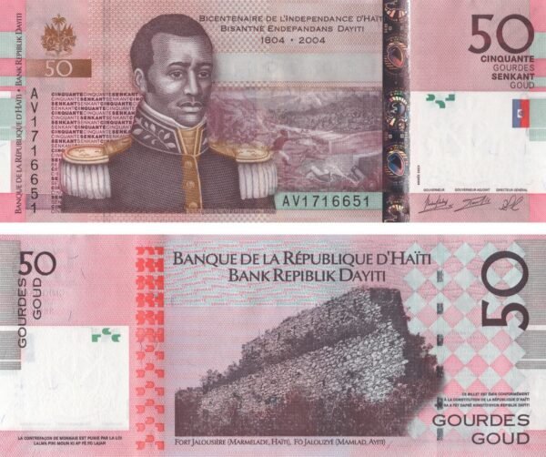 Haiti 50 Gourdes 2023 P-274 UNC Banknote – Obverse and Reverse