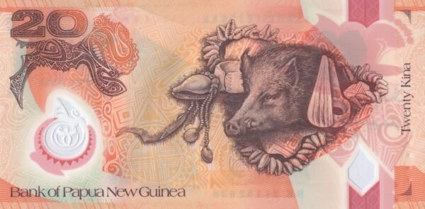 Papua New Guinea 20 Kina 2024 P-53 UNC Banknote – Reverse