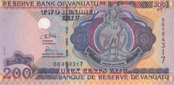 Vanuatu 200 Vatu 2007 P-8b UNC Banknote – Obverse