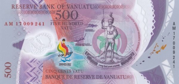 Vanuatu 500 Vatu 2017 P-20 UNC Banknote – Obverse